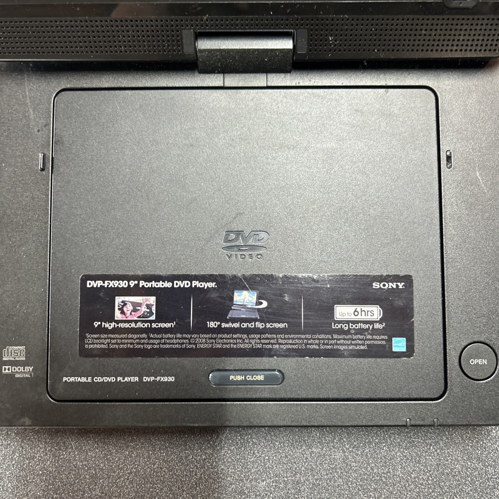 Sony DVP-FX930 Portable DVD Player (9") Untested