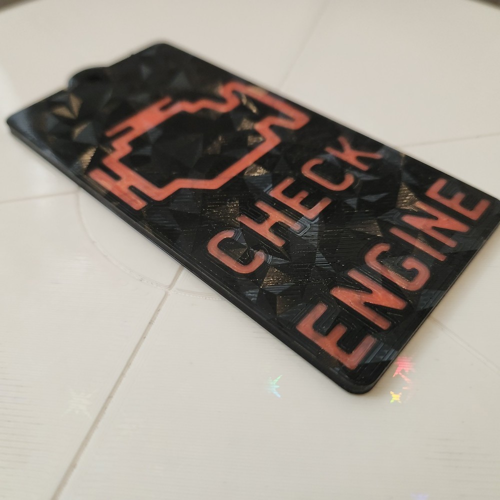 Check Engine Light Hanging Badge – Fun Interior Ornament