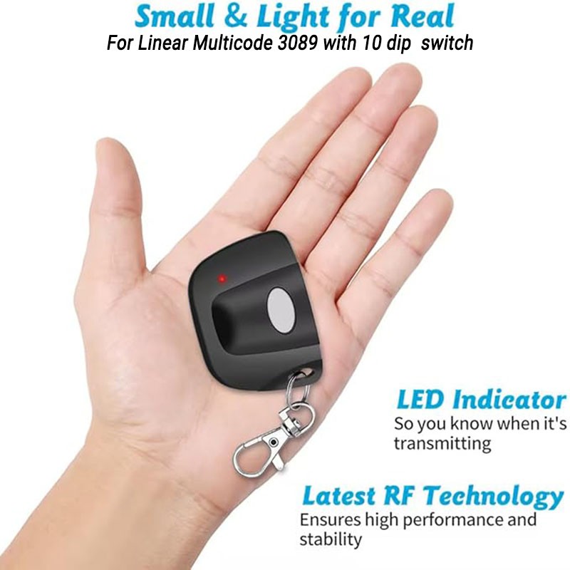 MultiCode 3089 300mhz 10 Code Switch Gate Garage Remote Control For Linear