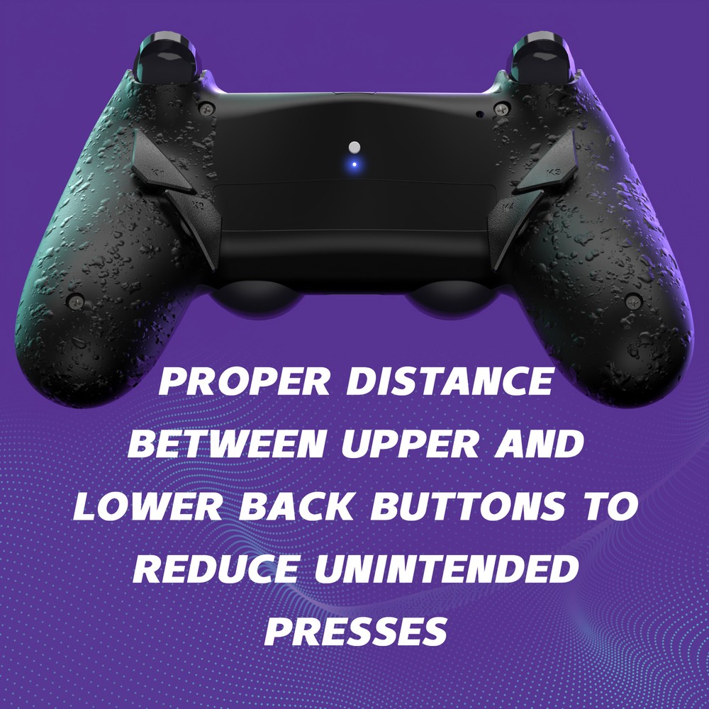 Dawn Type-C Version Remap Kit for PS4 Slim Pro Controller-4 Back Buttons & Shell