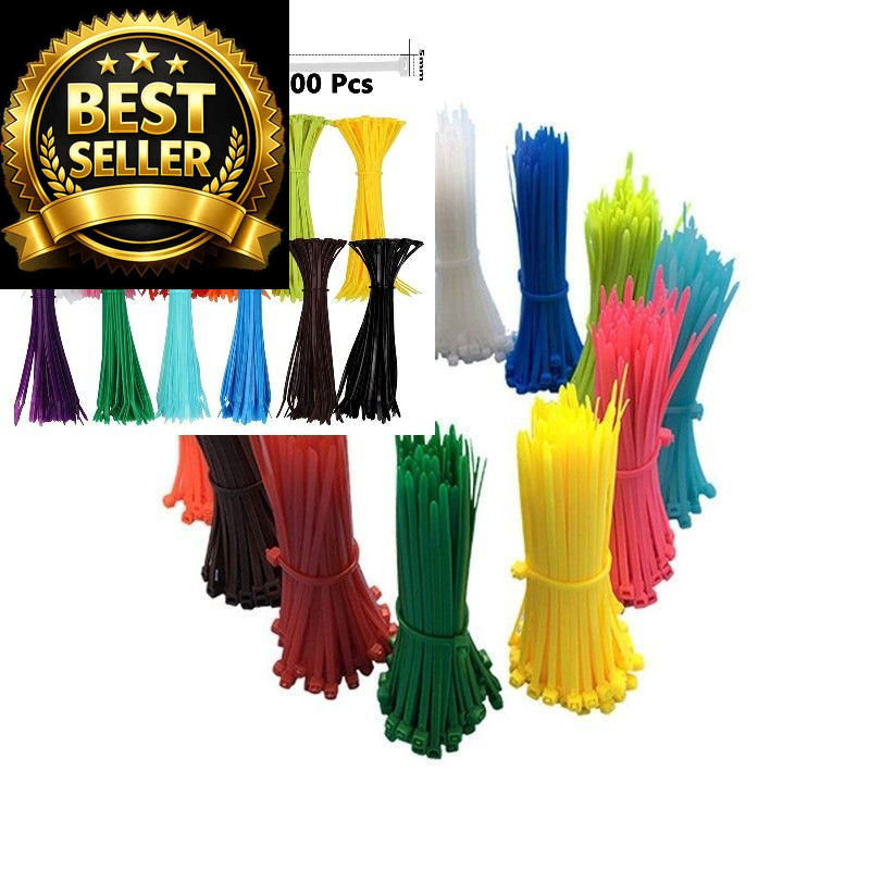 1200 Pieces Zip Ties, Multi-Purpose Assorted Colored Self-Locking 12 Colors