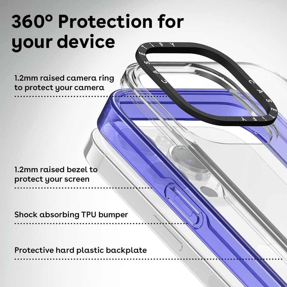 CASETiFY Compact iPhone 14 Pro Case 2X Mil-Grade Drop Tested 4ft Protection Clea