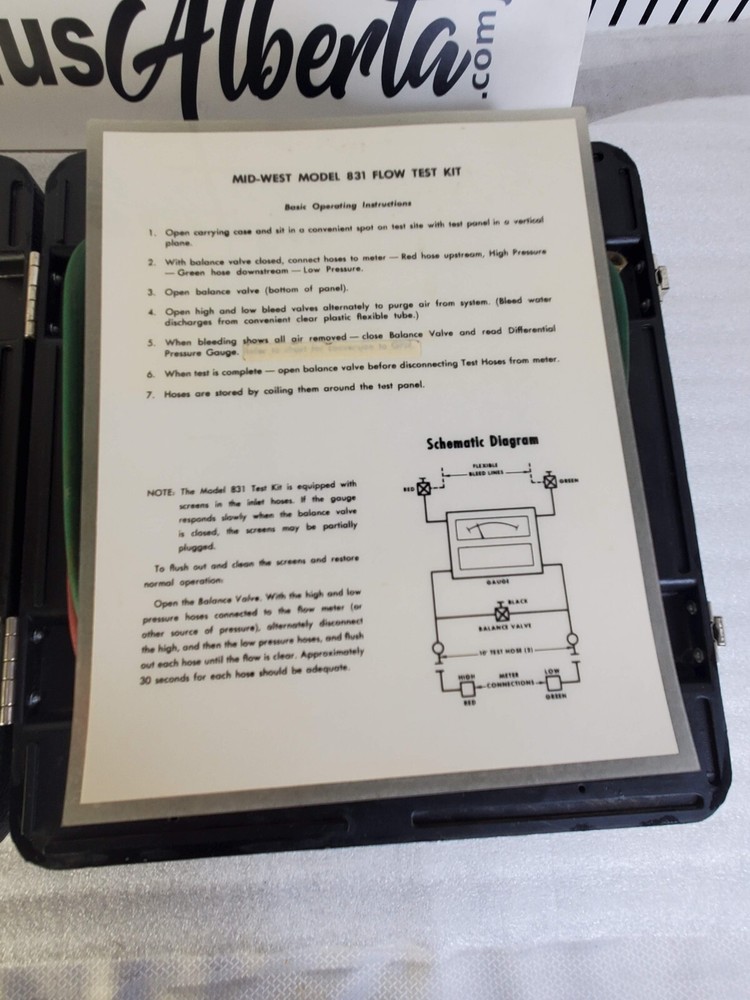 Mid-West Instruments Precision Flow Test Kit # 831 In Box