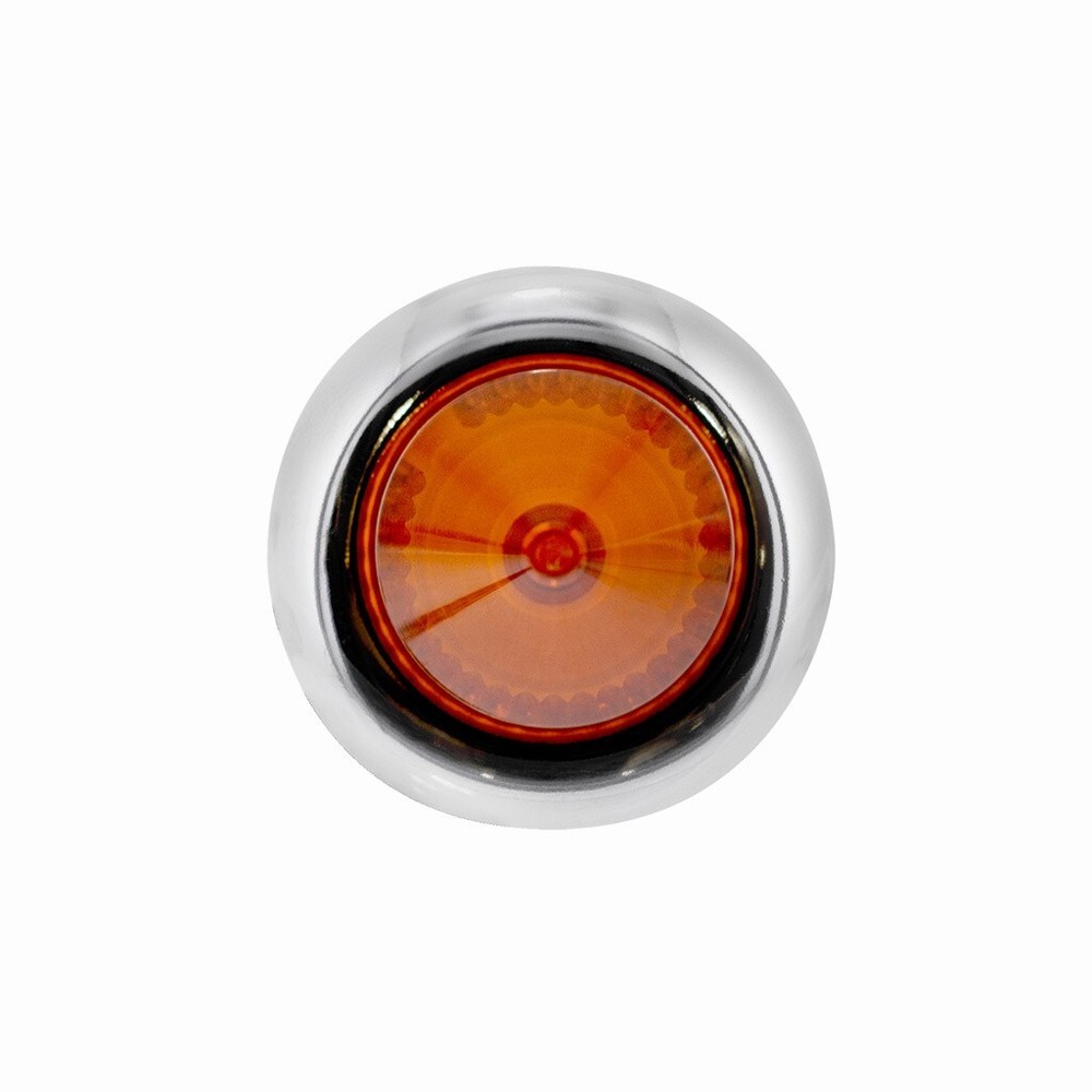 Amber LED / Amber Lens Dual Function Mini Spike Light SS Bezel Clearance/Marker