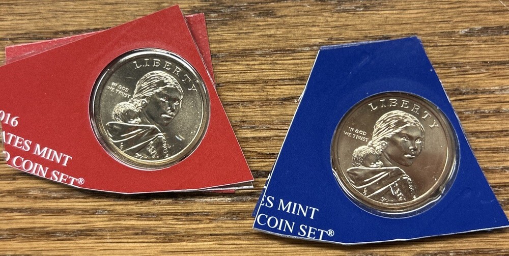 2016 P&D Code Talkers Sacagawea Native American Dollar fm Mint Set Mint Plastic