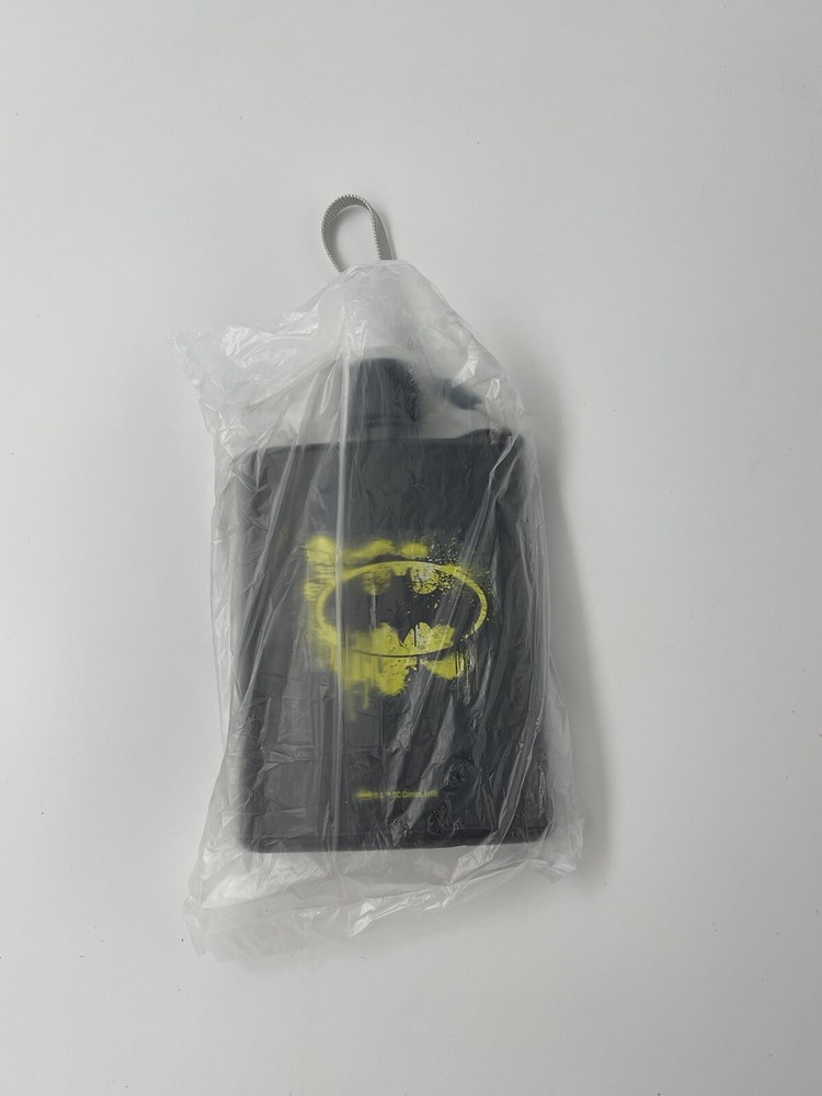Batman Plastic Flask / Bottle w/Screw Top Lid & Nylon Loop Handle DC Comics