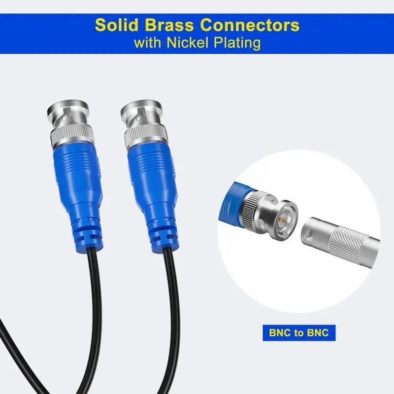 4PCS 30m BNC DC Power Lead CCTV Security Camera DVR Video Camera Extension Cable
