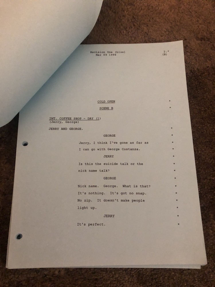 SEINFELD "THE MAID" ... Vintage Script