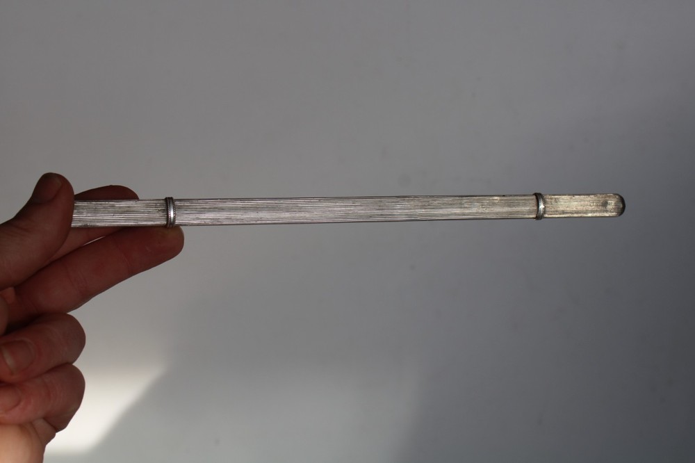 Antique Sterling Silver Knitting Needle Guards ( 9.75")
