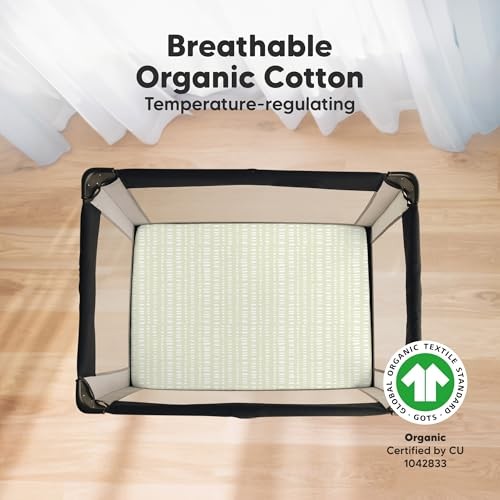 2-Pack Mini Crib Sheets Fitted - 38x26 Pack N Play Sheets for Pack and Fleur