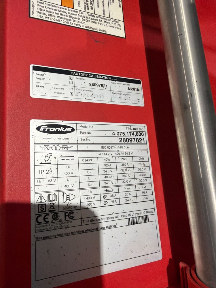 FANUC ArcMate 120iC Robot Complete w/ R‑30iB Controller & Fronius Welding System