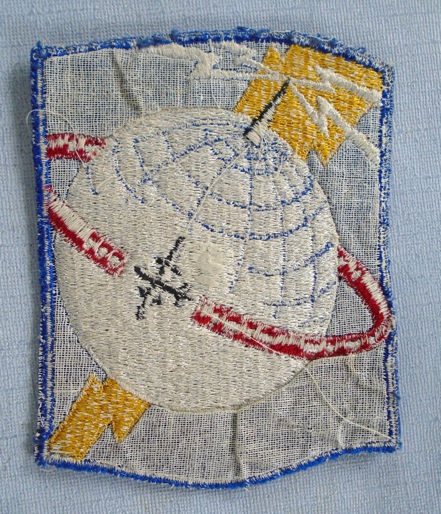 Army Airways Communication System oversize patch, blue edge, mesh back