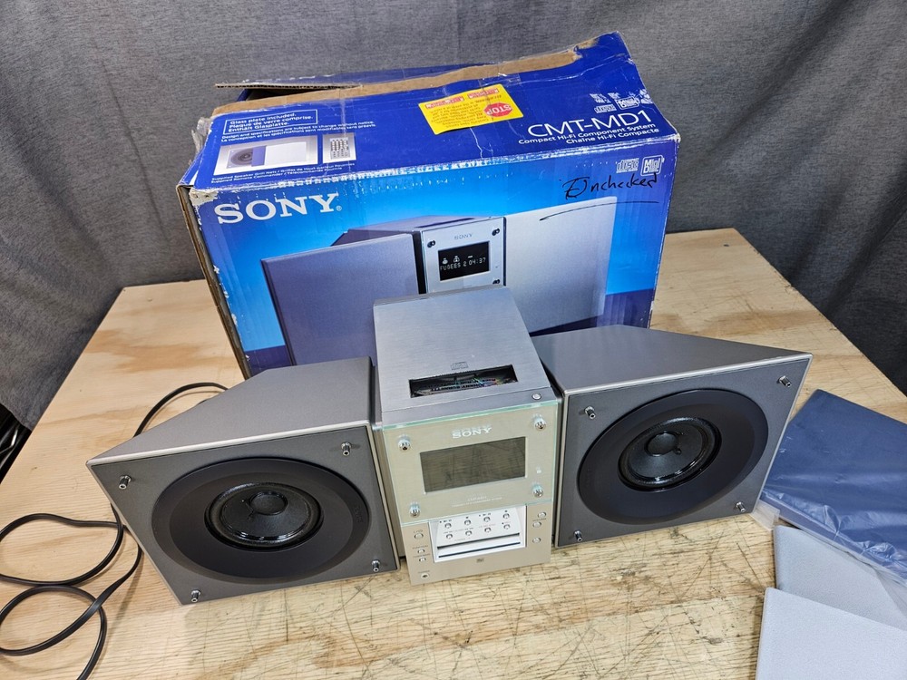 SONY CMT-MD1 Mini Disk Stereo System - VIDEO DEMO! 🎥📺✅