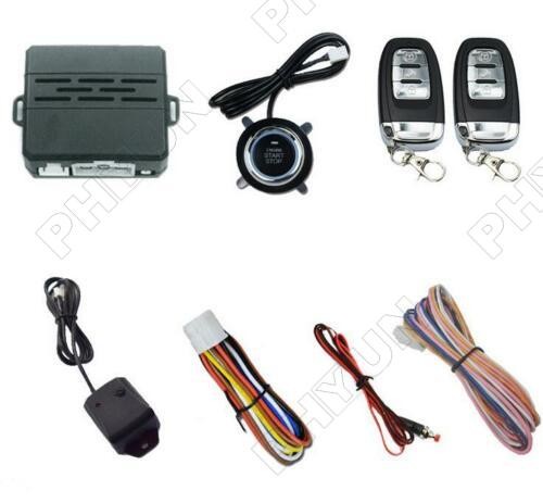 8x Car SUV Vibration Alarm System Ignition Engine Start Push Button Remote Kit