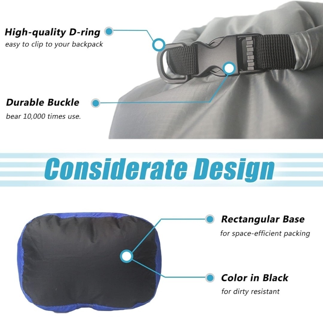 Dry Bag 5-Pack, Ultralight Dry Sack, Outdoor Bags Keep Gear Dry for Hiking