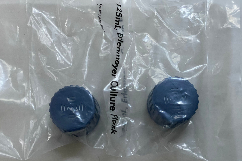 CAPS Vented For 125mL Erlenmeyer Culture Flasks 0.2µm Filter - 2 PC