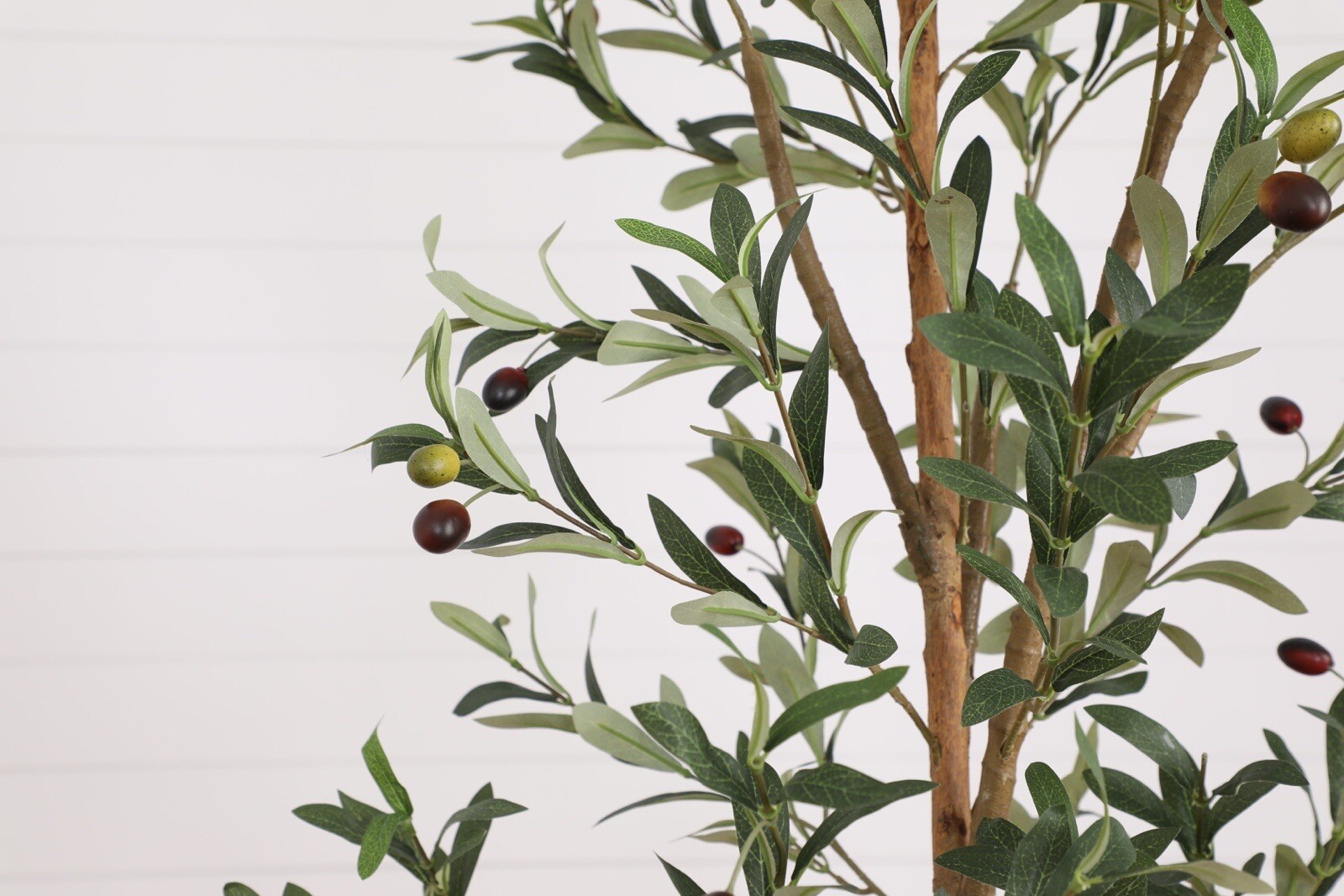 7ft Olive Minimalist Artificial Tree with Natural Trunk Home Decor. Retail $149