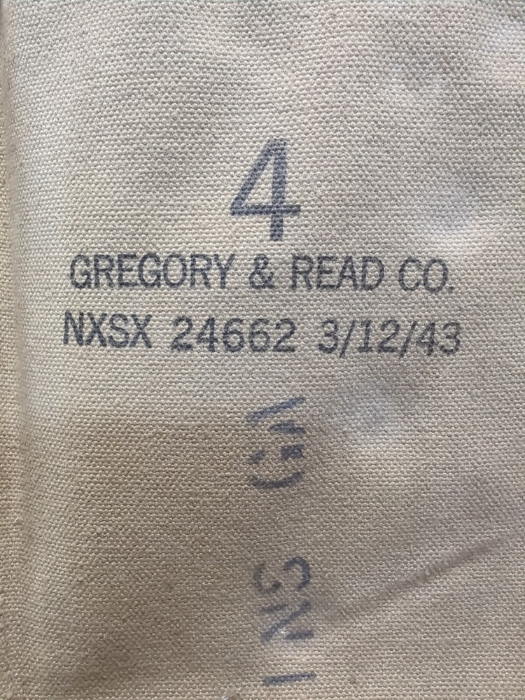 Lot of 2 Pairs US Military WWII Leggings Gaiters Stencil Named Canvas 3/1943 D9