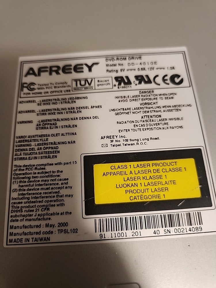 Afreey DD-4010E DVD-ROM Optical Disc Drive