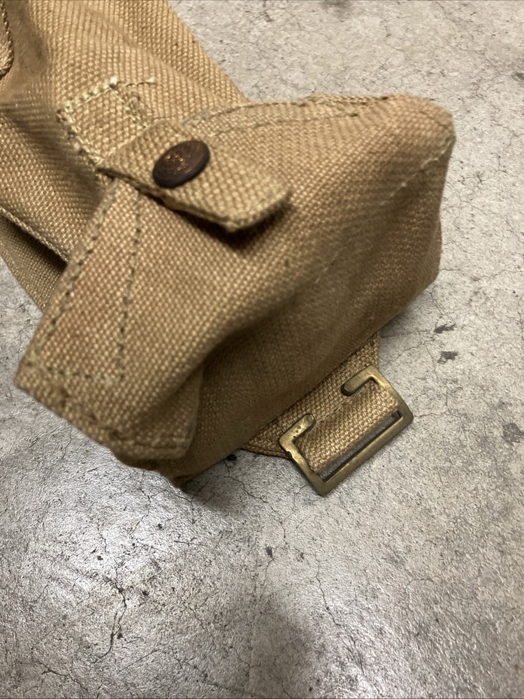 BRITISH MILITARY CANVAS AMMO POUCH DATED 1940