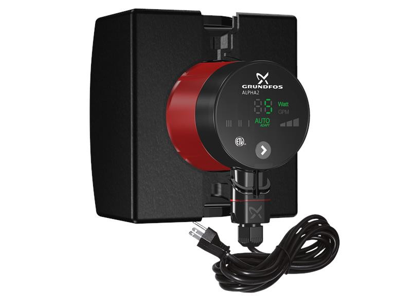 Grundfos 99163906 ALPHA2 15-55F/LC  Circulator Pump w/ Line Chord 115V Cast Iron