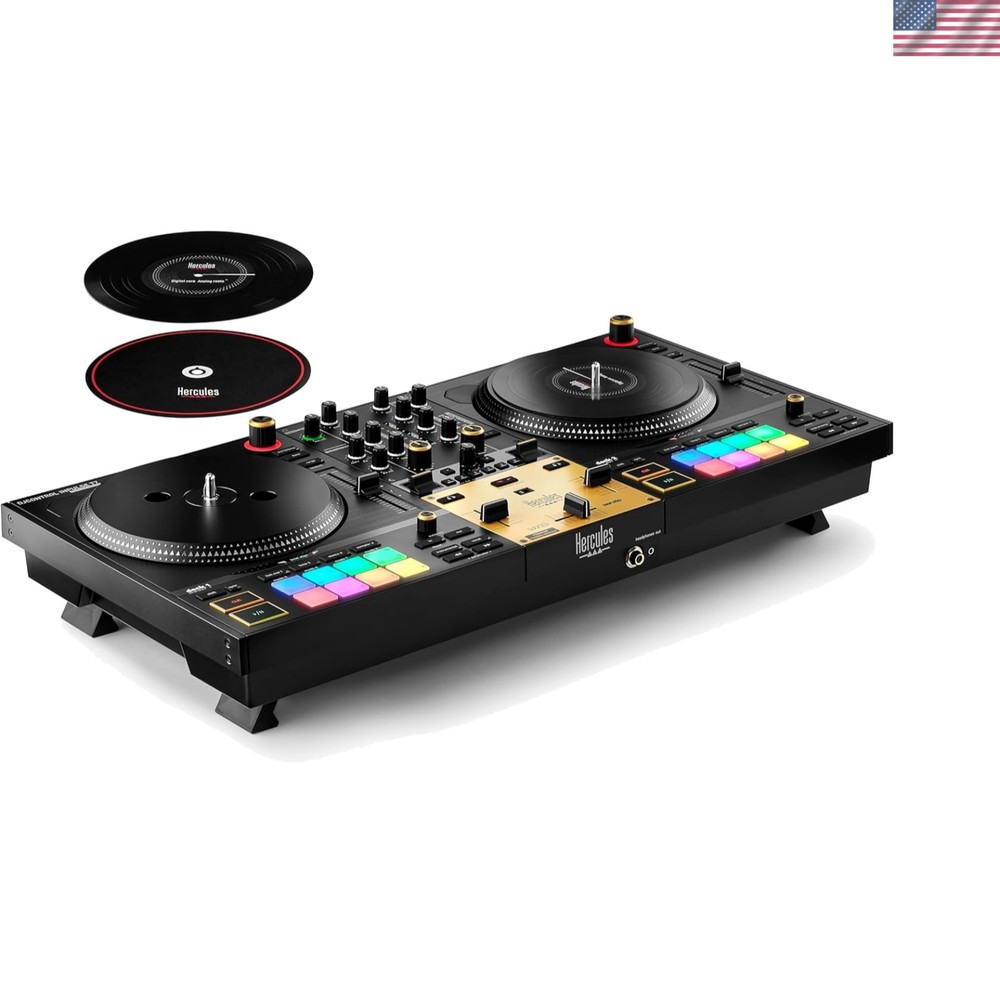 Gold T7  DJ Controller with Built-in STEMS Control & Scratching Slipmats