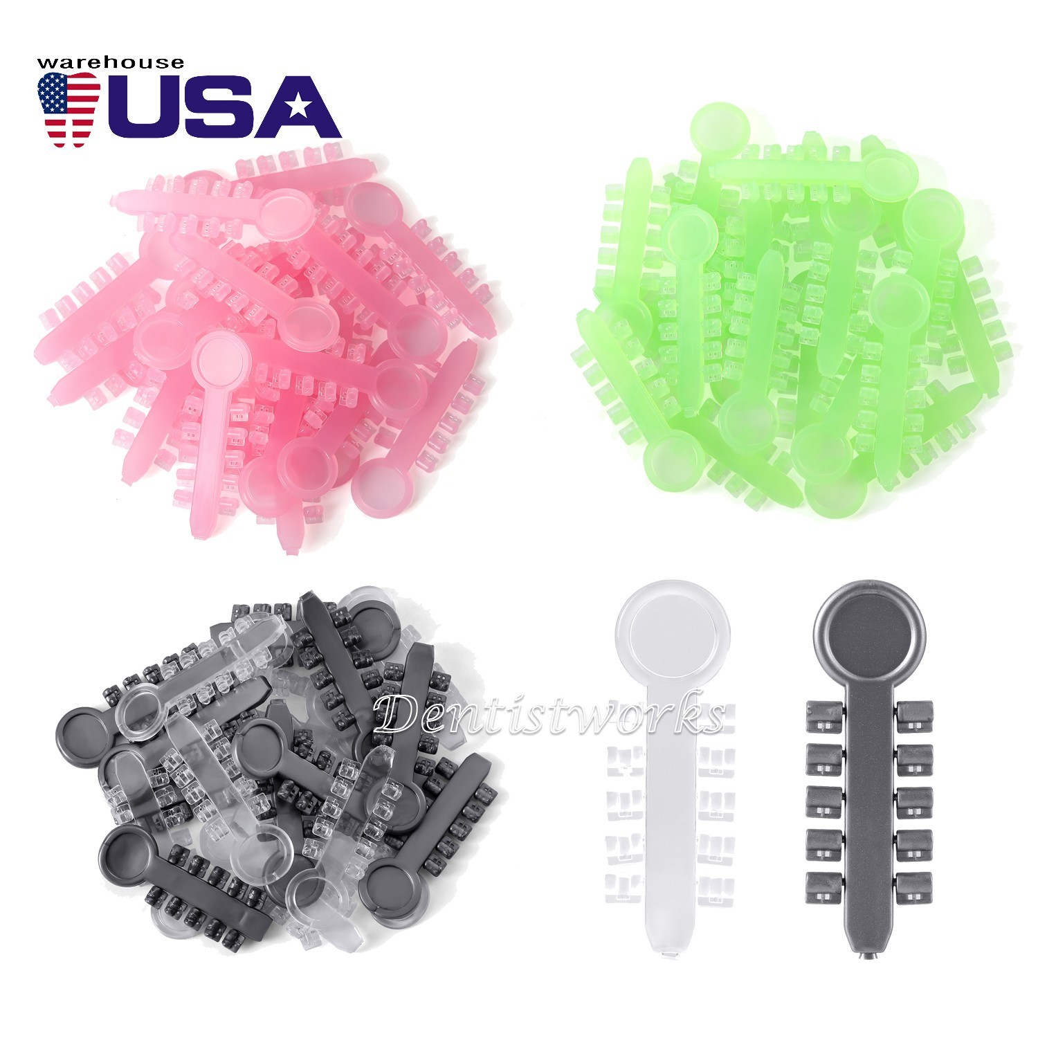 200pcs Dental Ortho Rotation Wedges Teeth Whitening High Elastic Rubber wedge