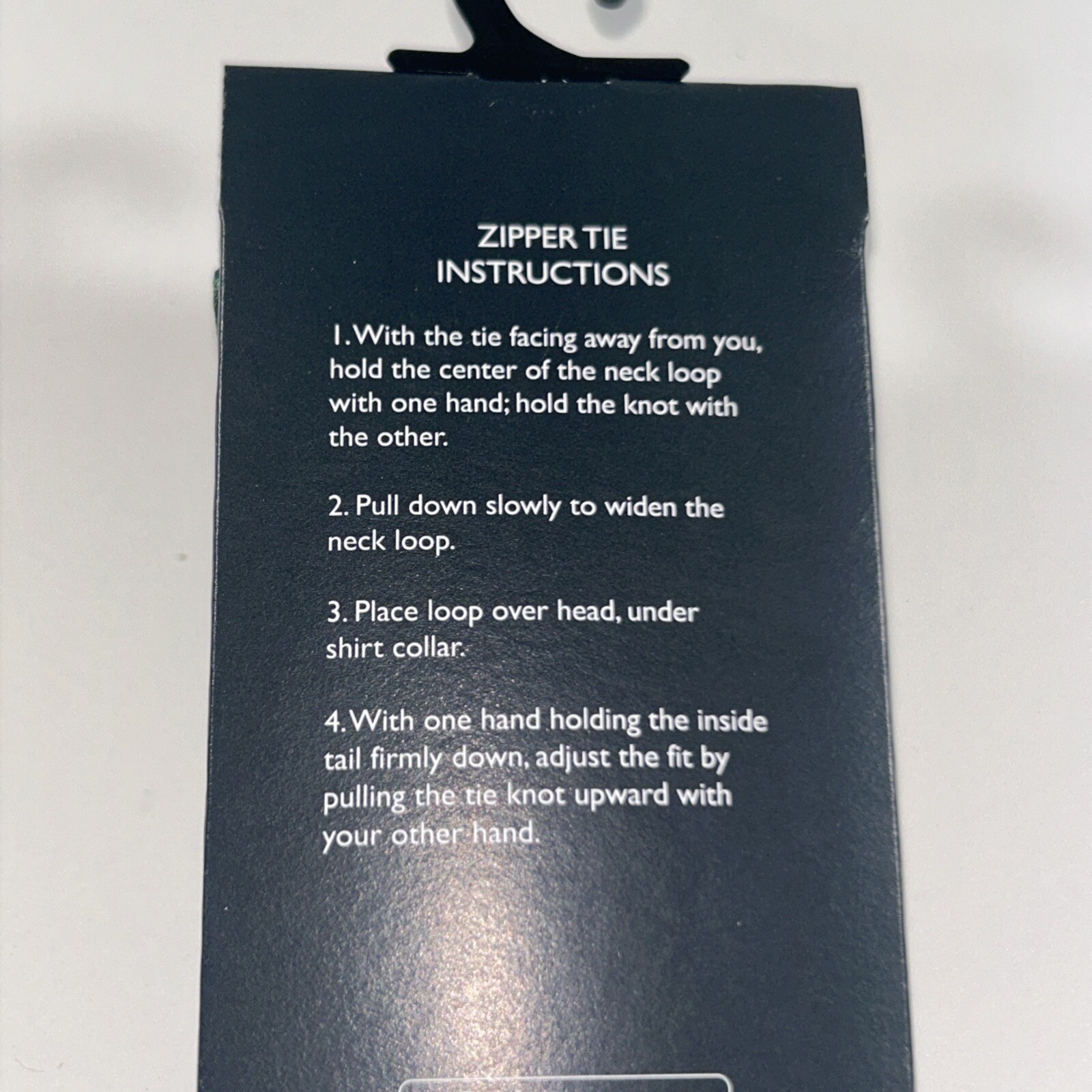 Tommy Hilfiger Boy's Green Zipper Tie New with Tags Free Shipping