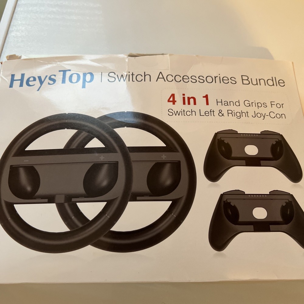 HeysTop Switch Accessories Bundle 4 in 1 Hand Grips for Switch Joycon New