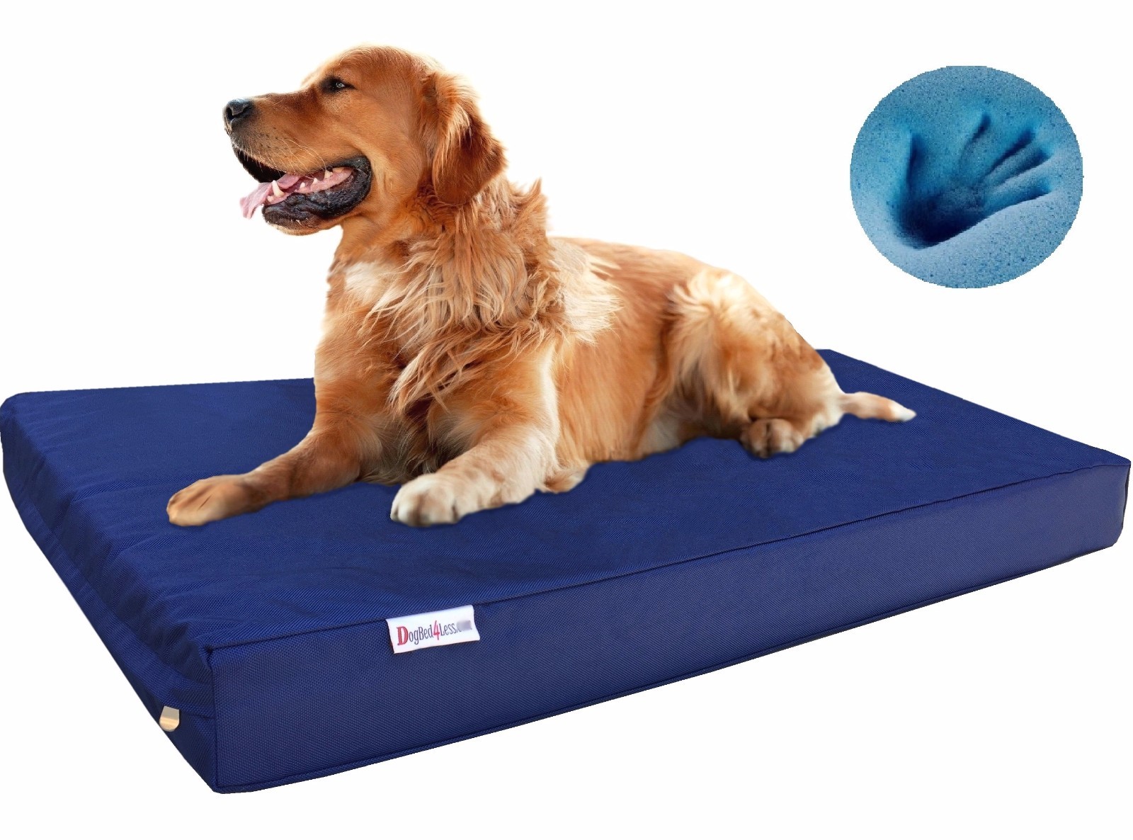 1680 Ballistic Waterproof Chew Resist Memory Foam Pet Bed Dogs Large Crate Sizes