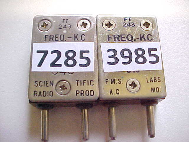 LOT OF TWO 80 & 40M CRYSTALS FOR THE OLD BOATANCHOR VACUUM TUBE TRANSMITTERS