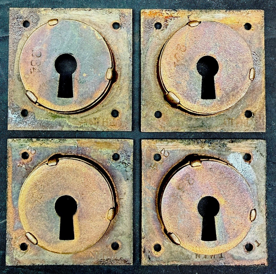 Russell and Erwin Amarat Damascene Victorian Pocket Door Sliding Door Set Square