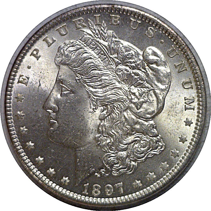 1897 $1 Morgan Silver Dollar Uncirculated