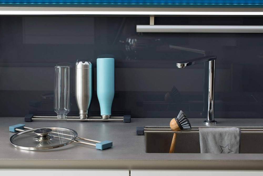 Drip.Line Pure Anthracite - Versatile and Adjustable Kitchen Rack Drip Tray for