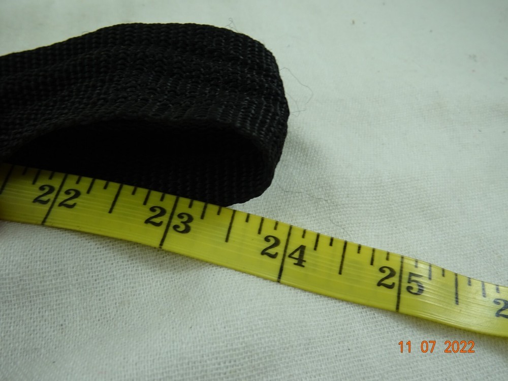 Luggage Camera Strap Double Clasp ends Black 1.5" x 46" adj