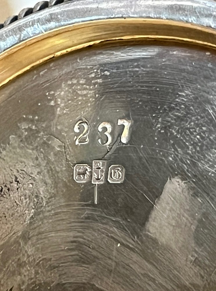Gorham Sterling Silver Medallion Mug Cup 4” Tall Double Medallions