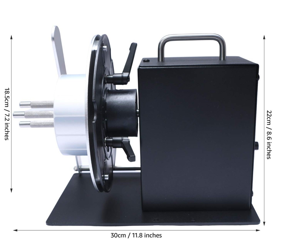 U.S. Solid Automatic Label Rewinder 7.2 in Roll Diameter 3.93 in Width