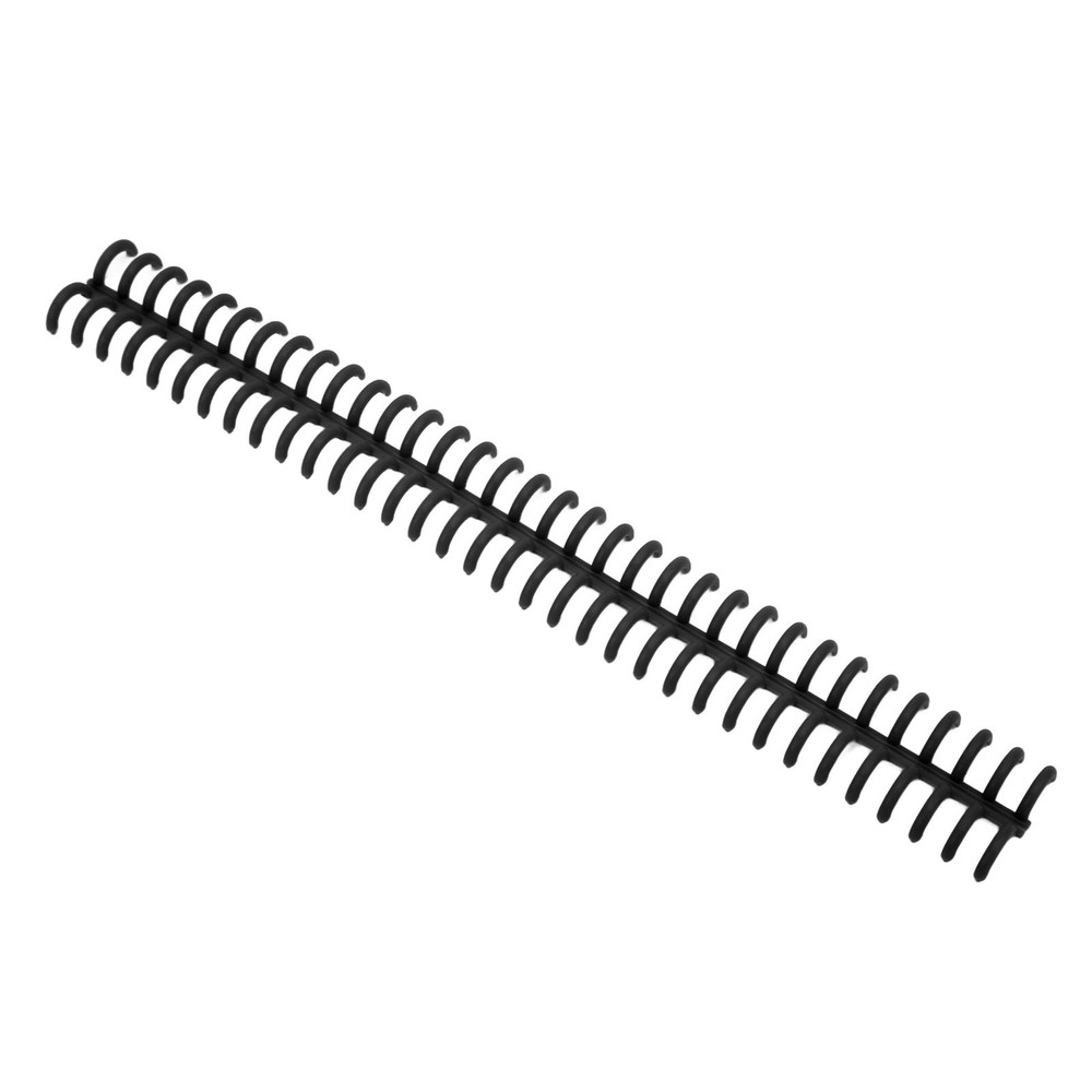 10PCS 34 Hole Binding Spine Split Loose Leaf Rings Binding Loop 12mm(Black )