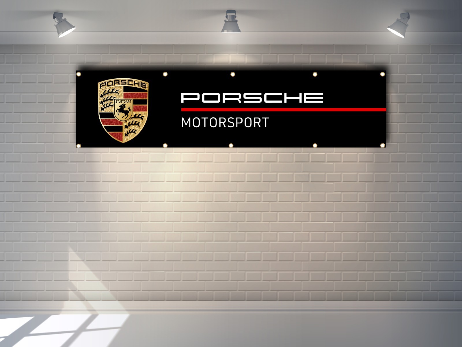 911 Motorsports Cup Ford Automotive Racing Car Flag Banner 2x8FT Garage