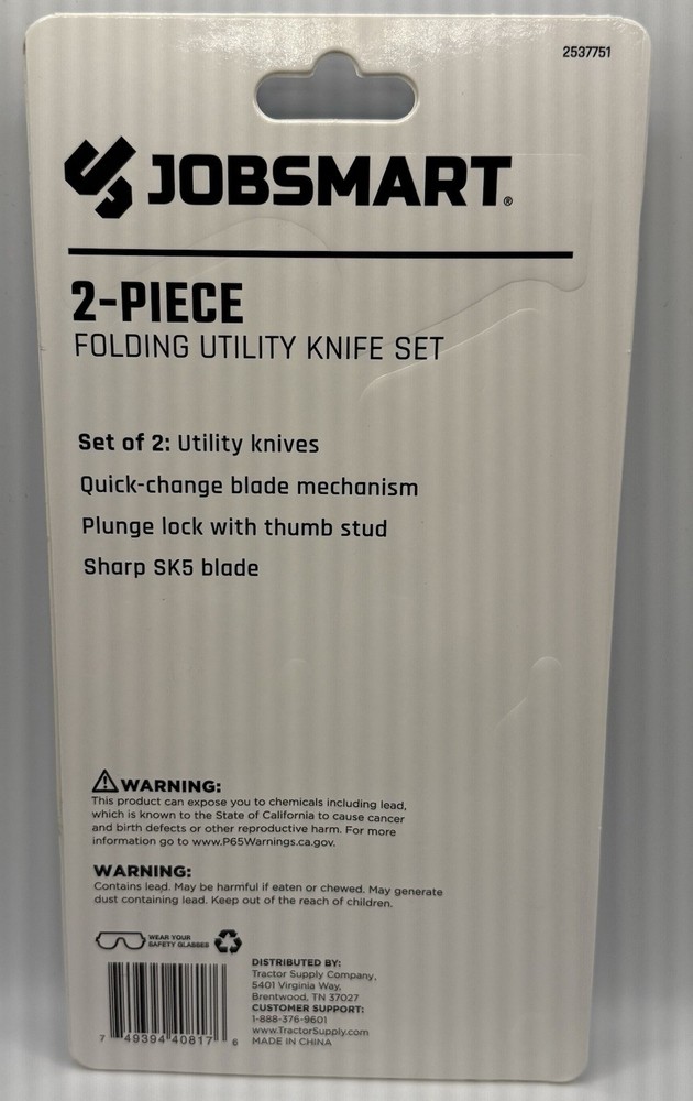 2-PIECE FOLDING UTILITY KNIFE SET