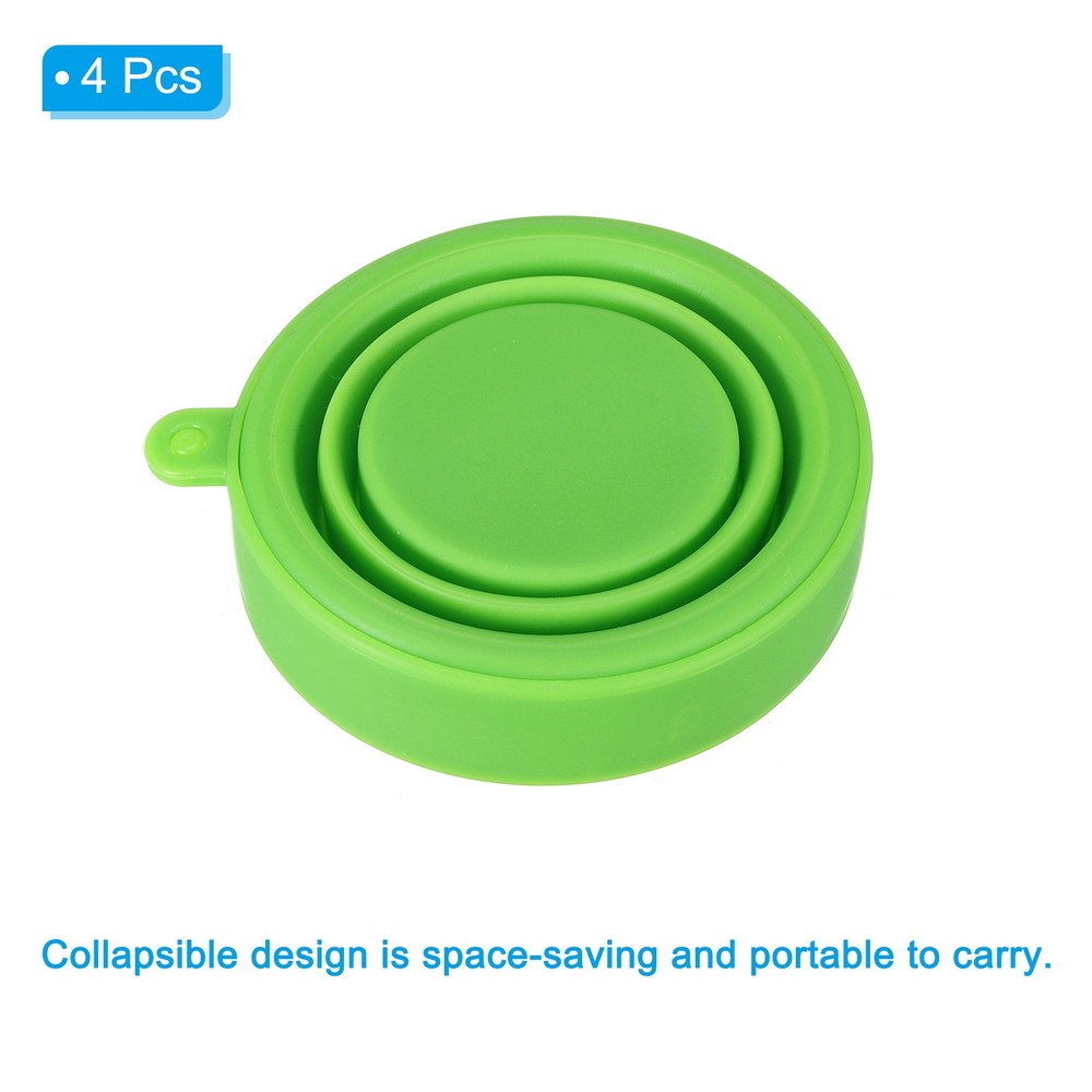 Folding water bottle, 4pcs 170mL folding water cup, green