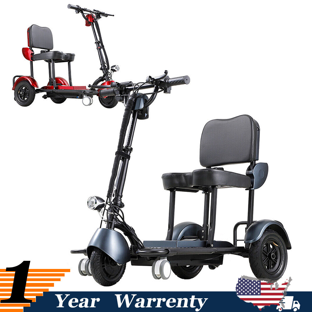 Lightweight 3-Wheel Travel Mobility Scooter 30 Miles 350W 3-Speed 220lb Capacity