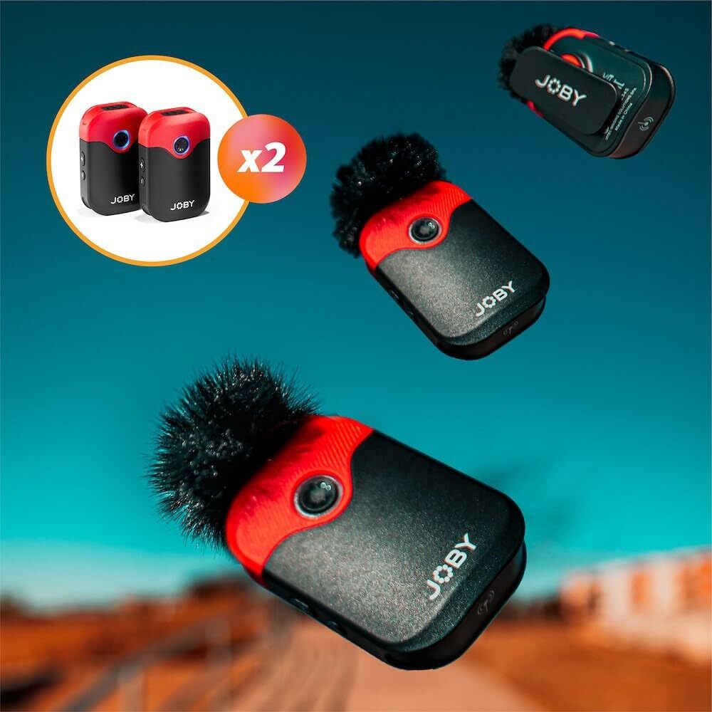 Joby Wavo Air 2.4Ghz Wireless Microphone System with Two Transmitters Designed M