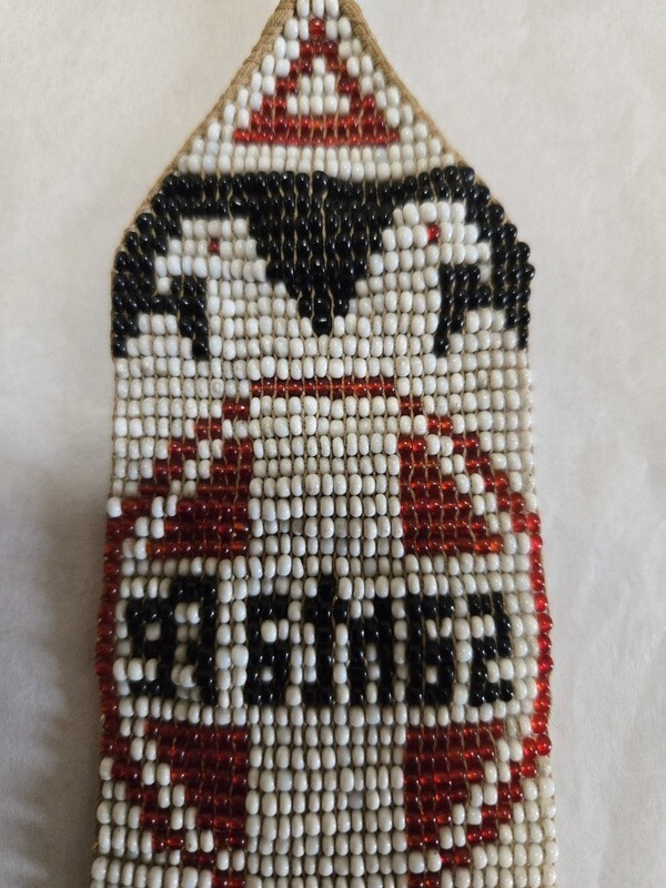 NATIVE AMERICAN SANTA FE RR BEADED WATCH FOB CIRCA 1920S VERY SPECIAL !