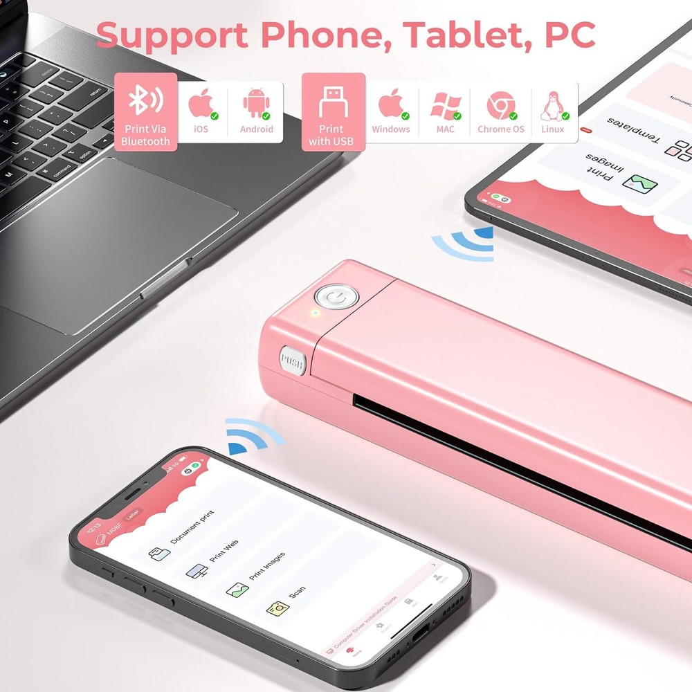 Phomemo M08F Wireless Tattoo Stencil Printer Transfer Copier or Thermal Paper