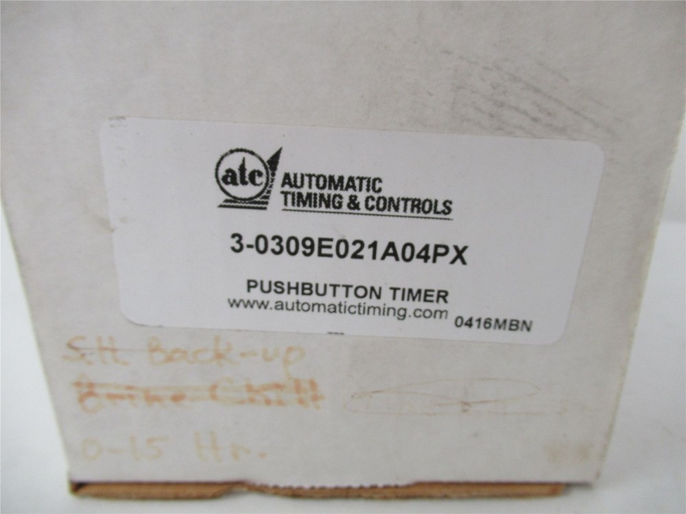 249329 New In Box; Automatic Timing 3-0309E021A04PX Pushbutton Timer 120V