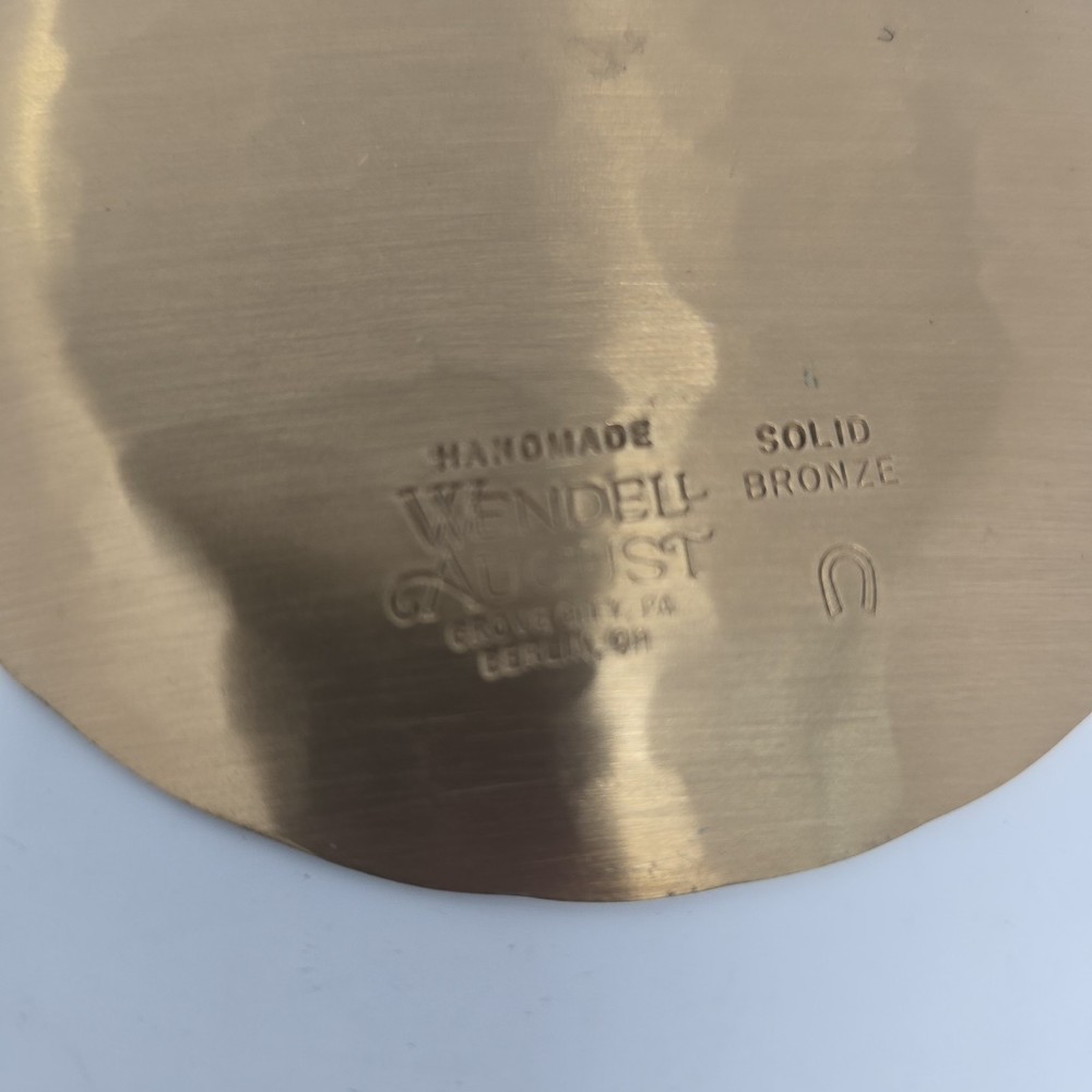 Vintage Wendell August Forge Solid Bronze 4¼" Plate Covered Bridge