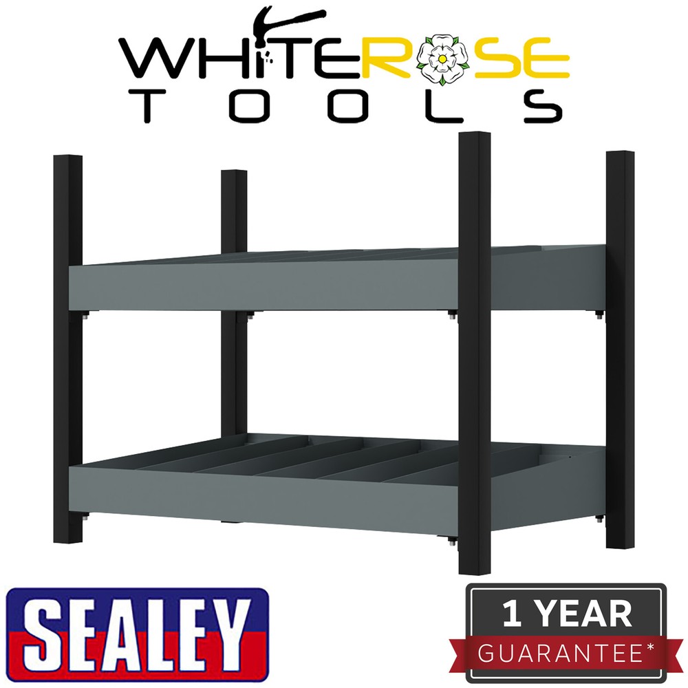 Sealey Modular Racking Mid Unit 2 Compartment Shelve Tool Storage 580mm