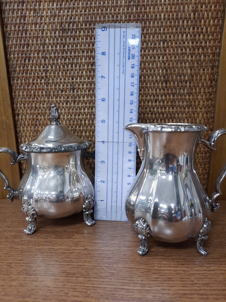 Vintage Silver Plated Creamer & Sugar Set