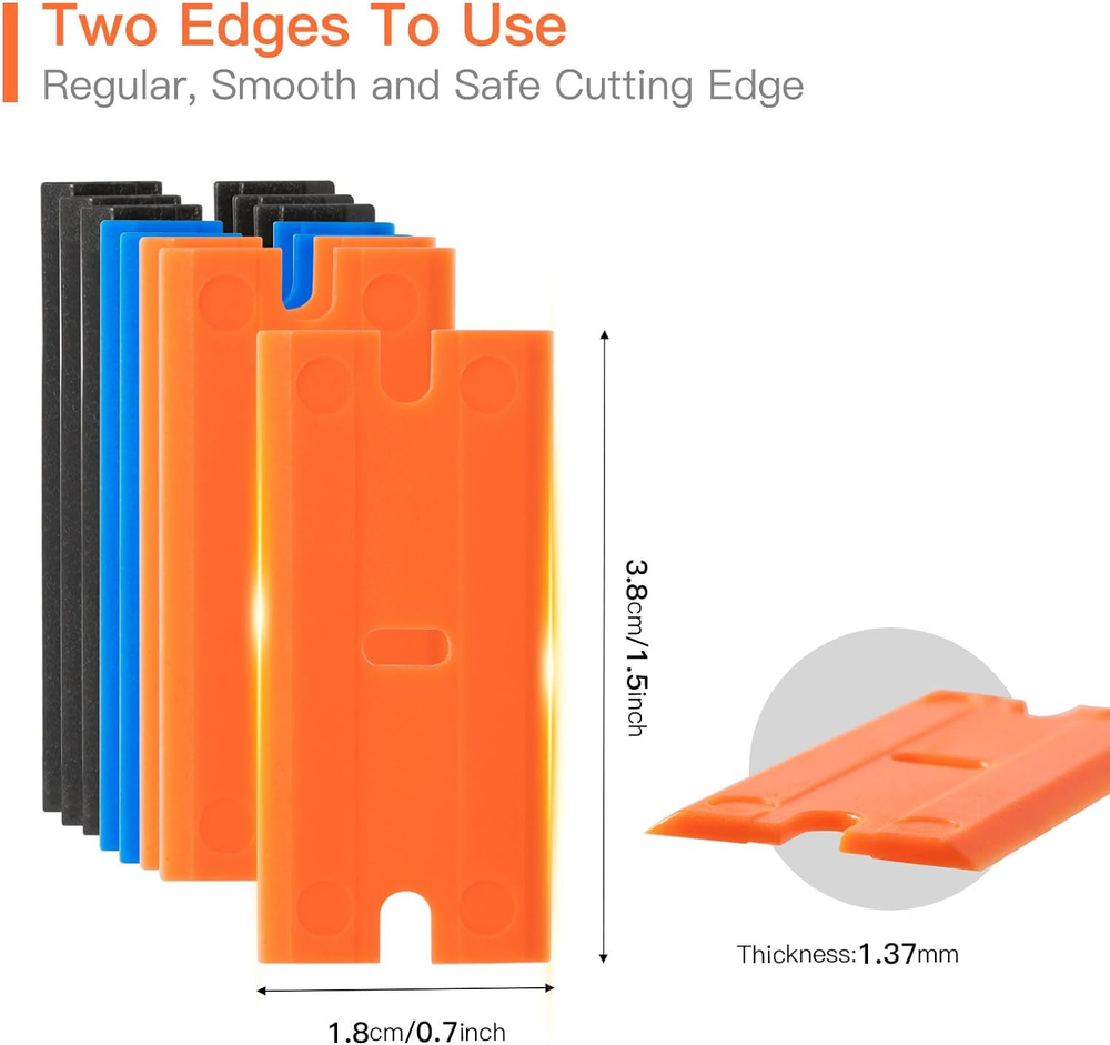 Plastic Blades, Double Edged Plastic Blade, 300 PCS Replacement Blades Fit for P